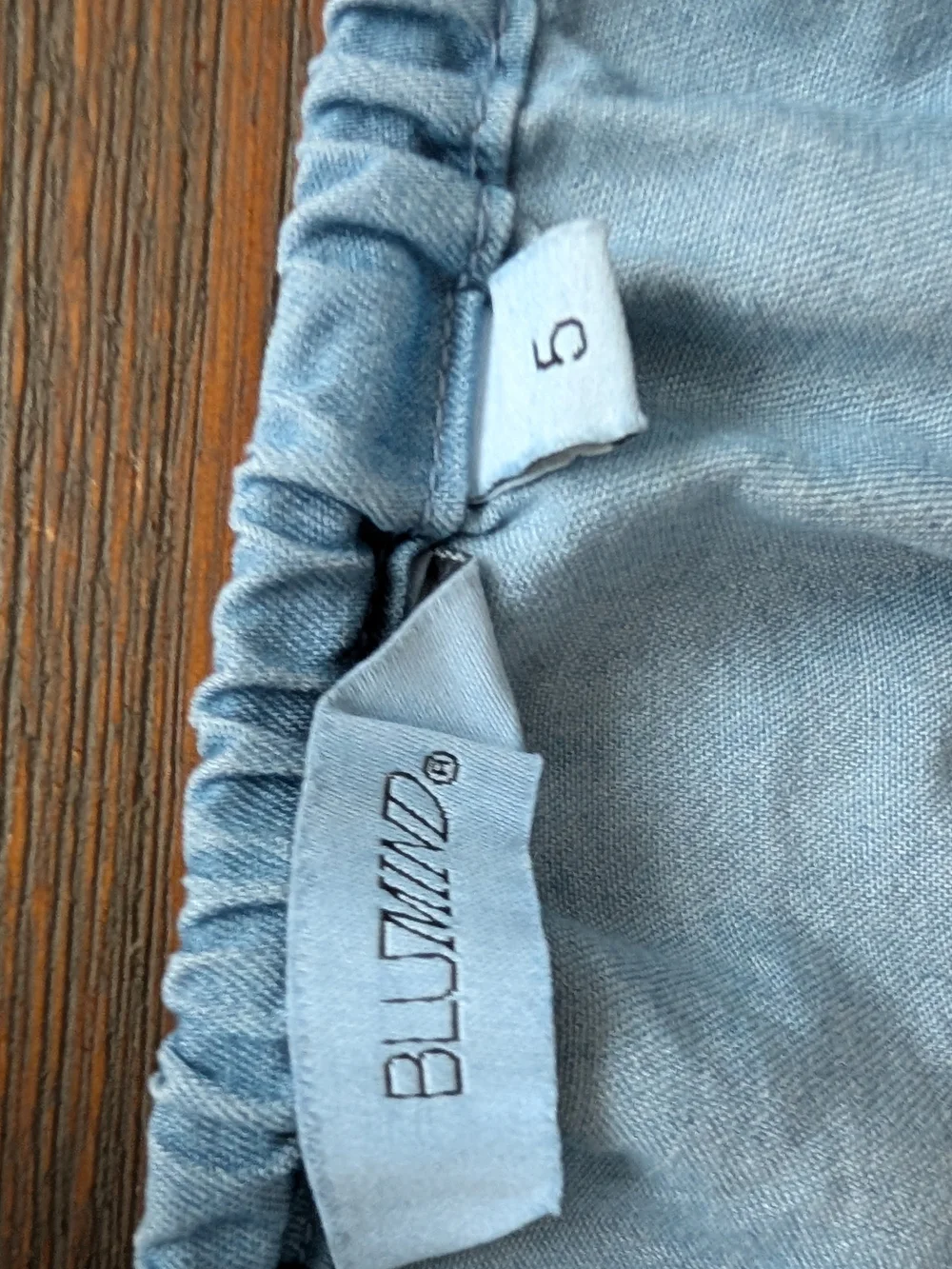 Girls' Blue Ruffle Romper - Picture 3 of 3